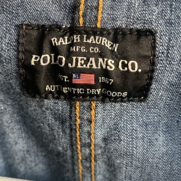 Ralph Lauren Polo Jeans Co. Dark Wash Jean Jacket (Fits Med -Large) 90's Y2k - Picture 7 of 10